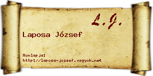 Laposa József névjegykártya