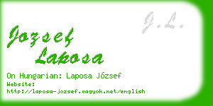 jozsef laposa business card